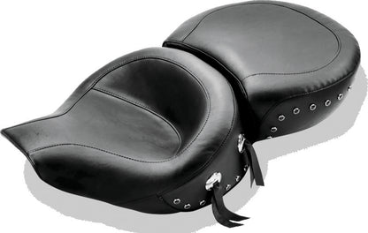 Mustang Motorcycle Mustang 94-96 Harley Road King Standard Touring 1PC Seat w/Black Pearl Studs - Black 75457 75457 Photo - Primary