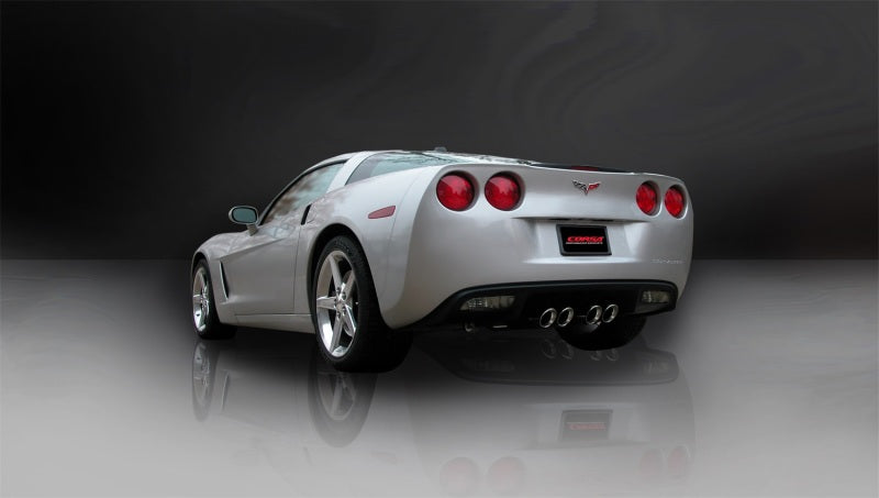 Corsa Performance 09-13 Chevrolet Corvette C6 6.2L V8 Polished Sport Axle-Back Exhaust 14108 Photo - Mounted