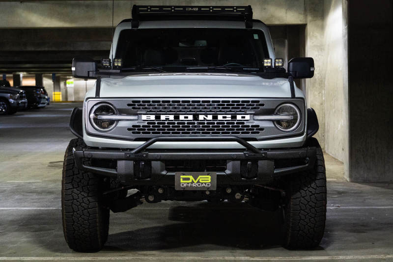 DV8 Offroad 21-22 Ford Bronco Factory Front Bumper Licence Relocation Bracket - Front LPBR-01 LPBR-01 Photo - Mounted