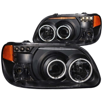 Anzo 1995-2001 Ford Explorer Projector Headlights w/ Halo Black 1 pc 111132 Photo - Primary