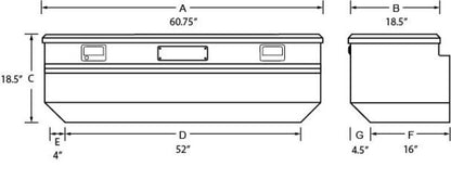 Tradesman Aluminum Flush Mount Truck Tool Box (60in.) - Brite 9460T 9460T User 1