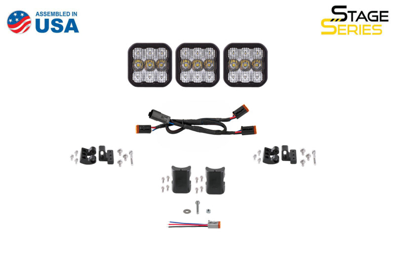 Diode Dynamics SS5 Sport Universal CrossLink 3-Pod Lightbar - Yellow Combo DD6793 DD6793 User 7