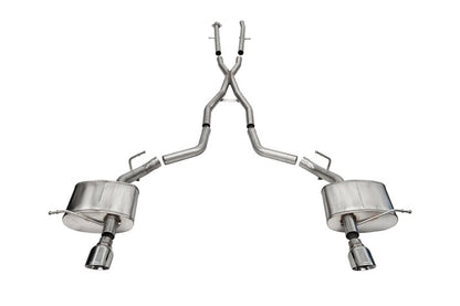 CORSA Performance Corsa 11-23 Dodge Durango Xtreme 2.5in Cat-Back Dual Rear Exit w/ Single 4.5in Polished Tips 21186 21186 Photo - Primary
