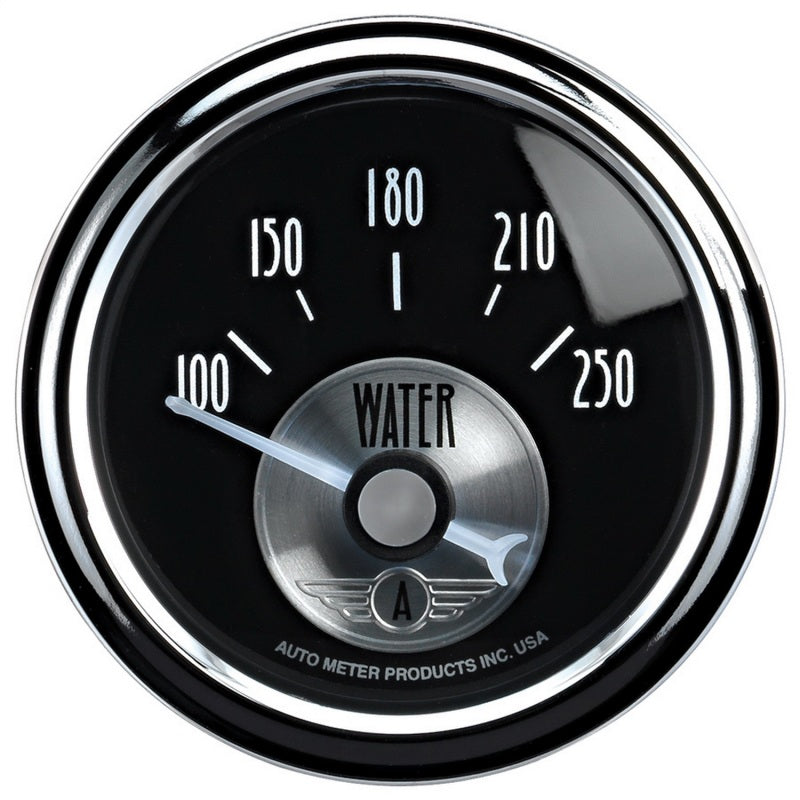 Autometer Gauge, Water Temp, 2 1/16", 250 Deg F, Elec, Prestige Blk. Diamond 2038 Photo - Primary