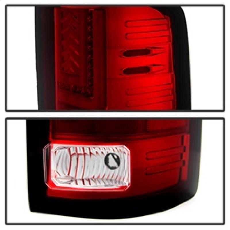 Spyder GMC Sierra 14-16 LED Tail Lights Red Clear ALT-YD-GS14-LBLED-RC 5080677 5080677 Photo - Unmounted
