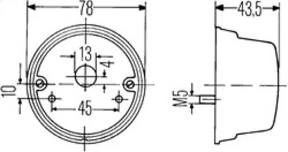 Hella Lamp Sb 2Sb 001259261 001259261 Technical Drawing