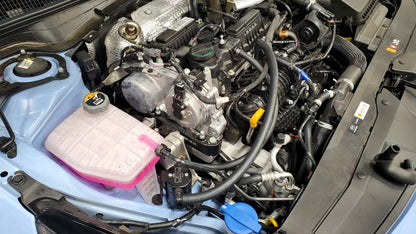 J&L 23-23 Hyundai Elantra N 2.0L Oil Separator 3.0 Passenger Side - Black Anodized 3119P-B 3119P-B Photo - Close Up
