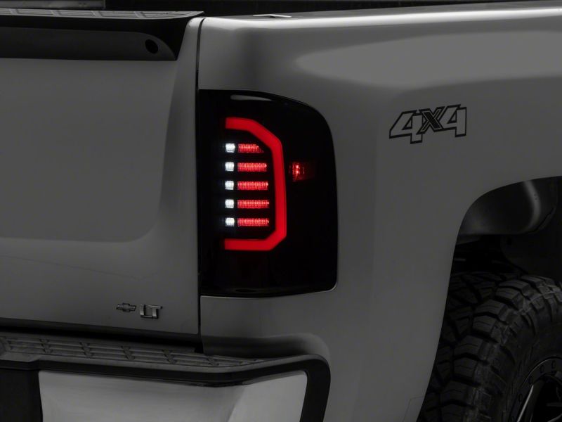 Raxiom 07-14 Chevrolet Silverado 1500 Axial Series LED Tail Lights- Blk Housing (Smoked Lens) S150366 S150366 Photo - Close Up