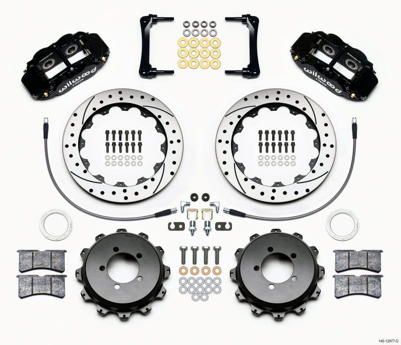 Wilwood Narrow Superlite 4R Rear Kit 12.88in Drilled 2008-2012 Subaru WRX w/Lines 140-12877-D 140-12877-D Photo - Primary