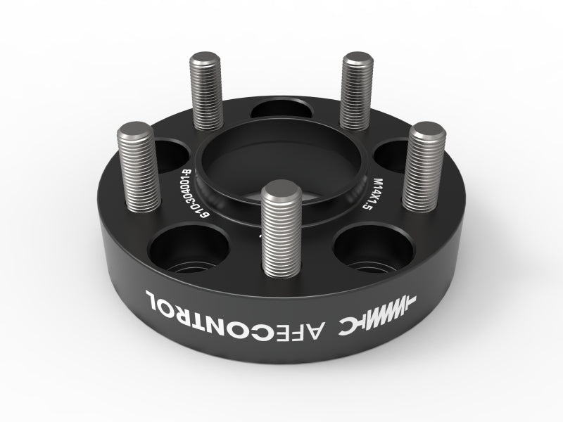 aFe CONTROL Billet Aluminum Wheel Spacers 5x114.3 CB70.5 1.25in - 15-24 Ford Mustang/20-23 Explorer 610-304001-B 610-304001-B Photo - Unmounted