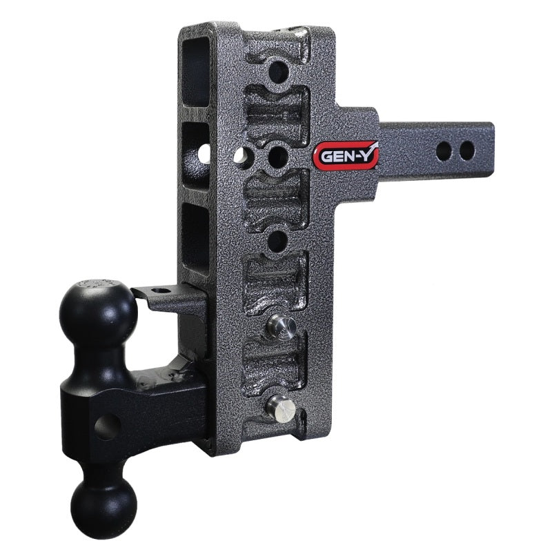 GEN-Y Hitch Gen-Y Mega Duty 2in Offset Shank 7.5in Drop 2K TW 10K Hitch w/GH-031 Dual-Ball/GH-032 Pintle Lock GH-425