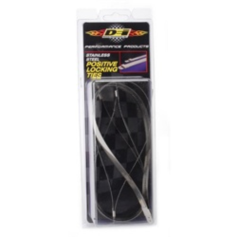 DEI Stainless Steel Positive Locking Tie 1/2in (12mm) x 14in - 4 per pack 10212 10212 Photo - in package