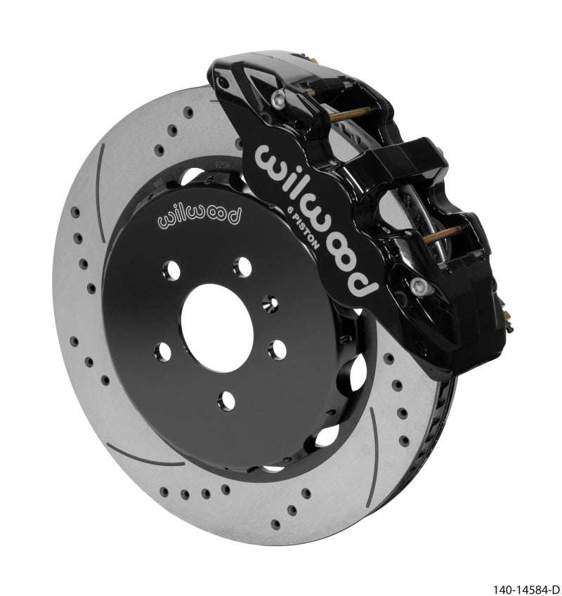 Wilwood AERO6 Front Kit 14.00in BBK - 08-12 Audi A4/A5/S5 - SRP Drilled & Slotted Rotor 140-14584-D 140-14584-D User 1