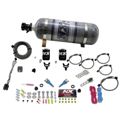 Nitrous Express Dual Nozzle Sport Compact Nitrous Kit (35-50-75HP) w/12lb Bottle 20616-12 20616-12 Photo - Primary