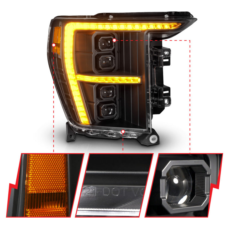 ANZO 21-23 Ford F-150 (w/Factory Halogen) Z-Series Full LED Proj Headlights - Pass. Side ONLY 111593X-R 111593X-R User 1