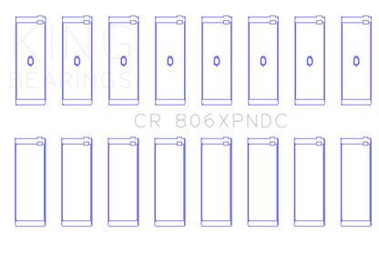 King Engine Bearings King Chrysler 361ci / 383ci  Coated Performance Rod Bearing Set CR806XPNDCSTDX CR806XPNDCSTDX Photo - Primary