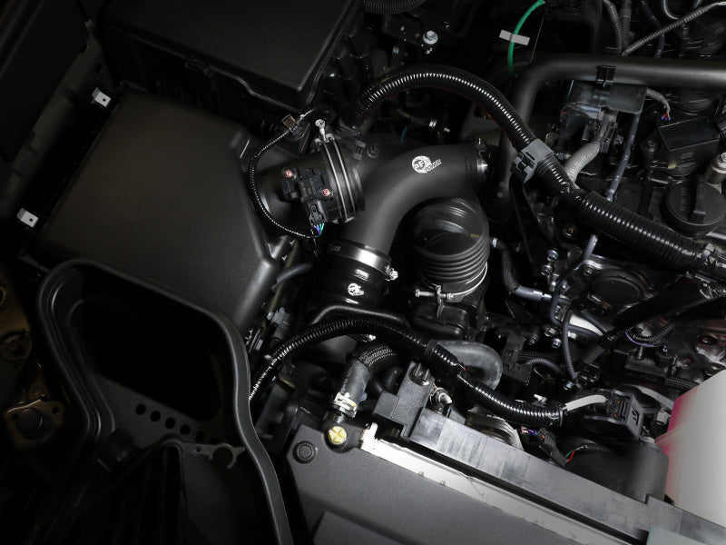 aFe 2024+ Toyota Tacoma BladeRunner  2.5in & 3in Aluminum Hot & Cold Charge Pipe Kit - Black 46-20724-B 46-20724-B Photo - Mounted