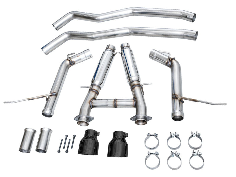 AWE Tuning 18-23 Dodge Durango SRT & Hellcat Track Edition Exhaust - Diamond Black Tips 3020-33952 3020-33952 Photo - out of package