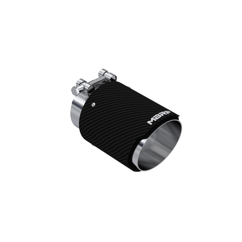 MBRP Universal Carbon Fiber Tip 3in ID / 4in OD Out / 6.13in Length Angle Cut Dual Wall T5188CF T5188CF Photo - Primary