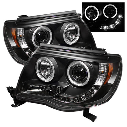 Spyder Toyota Tacoma 05-11 Projector Headlights LED Halo LED Black High H1 Low H1 PRO-YD-TT05-HL-BK 5011916 5011916 Photo - Primary