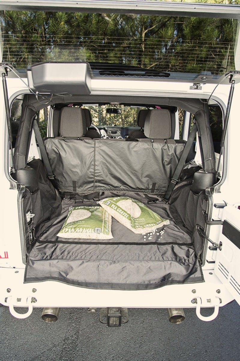 Rugged Ridge C3 Cargo Cover,No Subwoofer;07-18 Jeep Wrangler JKU,4 Door 13260.01 Photo - Mounted