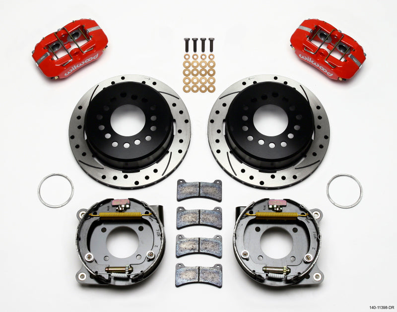 Wilwood FDP-LP 11.00" P-Brake Kit, Drill-Red, Chevy 12 Bolt 2.75" Off 140-11398-DR Photo - Primary