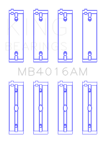 King Engine Bearings King Mitsubishi 181CI 3.0L 6G72 V6 (Size +1.0) Main Bearing Set MB4016AM1.0 MB4016AM1.0 Photo - Primary