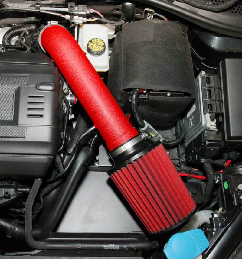 AEM Induction AEM 2015 Volkswagen Golf GTI 2.0L Cold Air Intake System Wrinkle Red 21-746WR 21-746WR Photo - Mounted