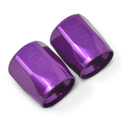 Russell Performance 2-Piece -6 AN Anodized Full Flow Swivel Hose End Sockets (Qty 2) - Purple 615522 615522 Photo - out of package