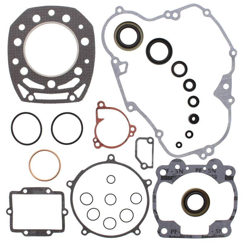 Vertex Pistons Vertex Gaskets 86-87 Kawasaki KX500 Complete Gasket Kit w/ Oil Seals 811474 811474 Photo - Primary
