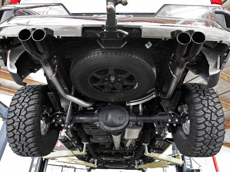 aFe Vulcan Series 3in-2-1/2in 304 SS Cat-Back 2019 GM Silverado / Sierra 1500 V8-5.3L w/ Black Tips 49-34104-B 49-34104-B Photo - Mounted