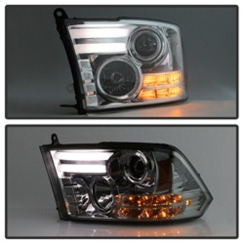 Spyder Dodge Ram 09-12 Projector Headlights Light Bar DRL Smoke PRO-YD-DR09-LBDRL-SM 5081742 5081742 Photo - Unmounted