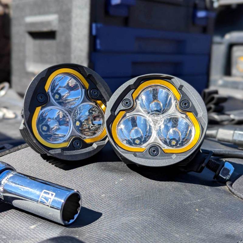 KC HiLiTES Round Universal Shrouds for Flex Era 3 Lights (Pair) 7468 7468 Photo - lifestyle view