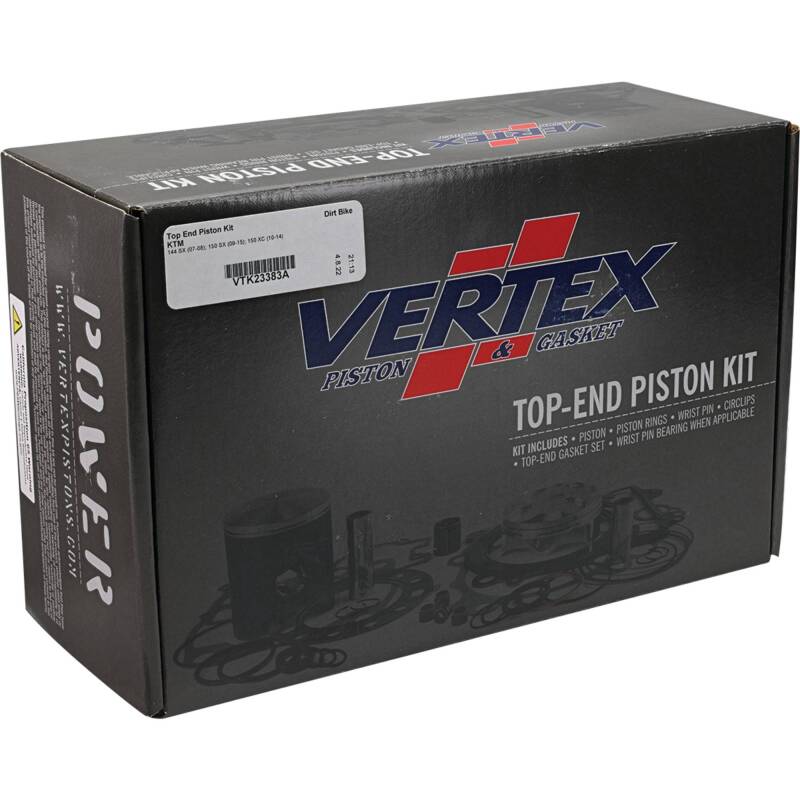 Vertex Pistons Vertex Piston 07-08 KTM 144 SX 144cc Top End Piston Kit VTK23383A VTK23383A Photo - Primary