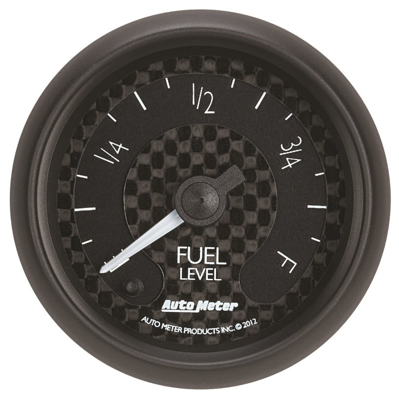Autometer GT Series 52mm Full Sweep Electronic 0-280 ohm Fuel Level Programmable Empty-Full Range 8010 8010 Photo - Primary