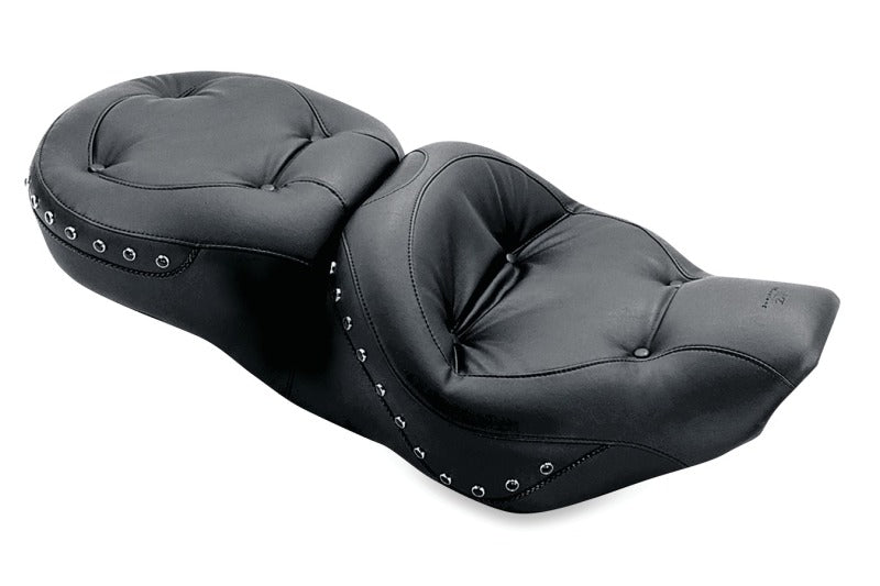 Mustang Motorcycle Mustang 97-07 Harley Rd King, 06-07 Str Glide, 00-05 Eagle Tour 1PC Seat w/Blk Pearl Studs - Black 75466 75466 Photo - Primary
