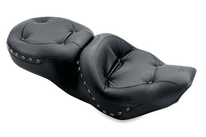 Mustang Motorcycle Mustang 97-07 Harley Rd King, 06-07 Str Glide, 00-05 Eagle Tour 1PC Seat w/Blk Pearl Studs - Black 75466 75466 Photo - Primary