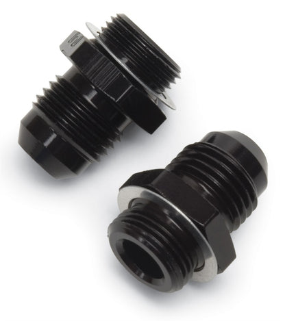 Russell -6 AN Holley Single Feed Carb Adapter Fitting (Black Finish) 640203 Photo - Primary