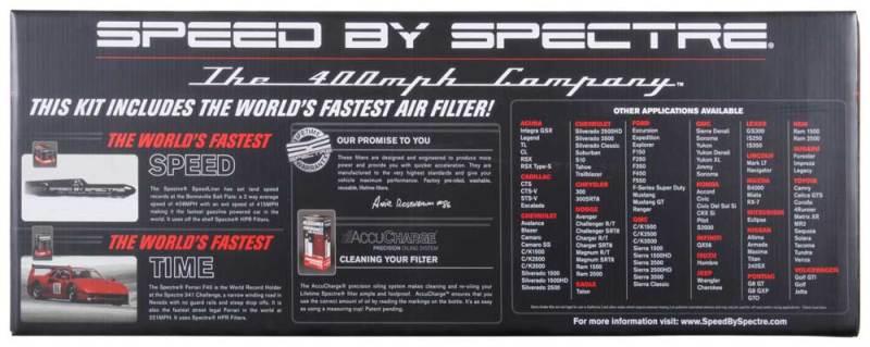 Spectre 99-07 GM Truck V8-4.8/5.3/6.0L F/I Air Intake Kit - Clear Anodized w/Red Filter 9900 9900 Photo - in package