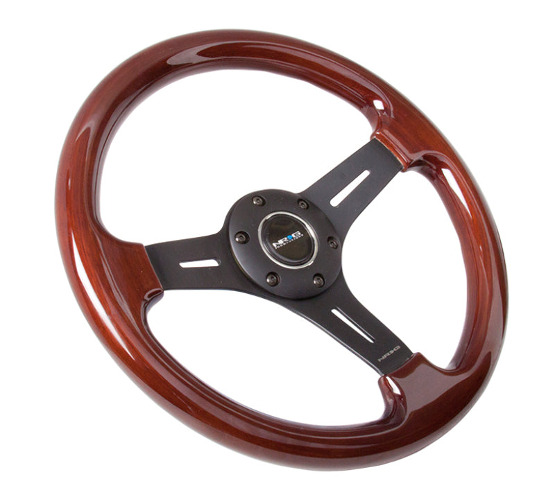 NRG Classic Wood Grain Wheel 330mm 3 Spoke ST-015-1BK Photo - Primary