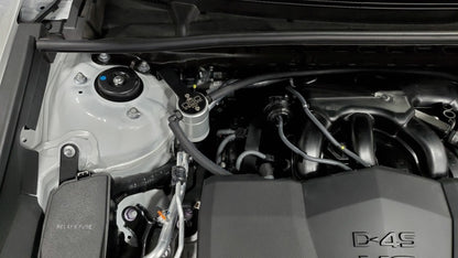J&L 18-23 Toyota Camry 3.5L V6 Oil Separator 3.0 Passenger Side - Clear Anodized 3116P-C 3116P-C Photo - Close Up