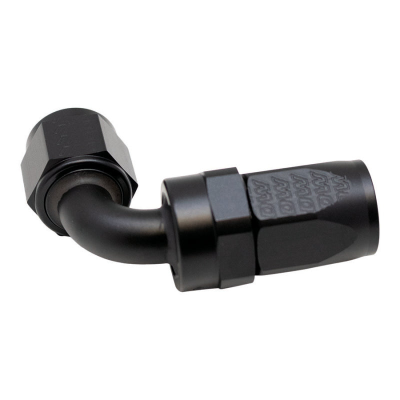 DeatschWerks 8AN Female Swivel 90-Degree Hose End CPE - Anodized Matte Black 6-02-0807-B 6-02-0807-B Photo - Primary