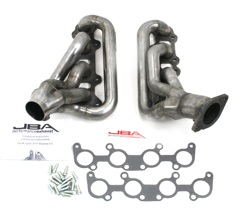 JBA 15-20 Ford Mustang 5.0L Coyote 1-3/4in Primary Raw 409SS Cat4Ward Header 1689S 1689S Photo - Primary