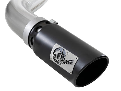 aFe Atlas 4in Aluminized Steel DPF-Back Exh 18-19 Ford F-150 V6-3.0L (td) w/ Black Tip 49-03106-B 49-03106-B Photo - Unmounted