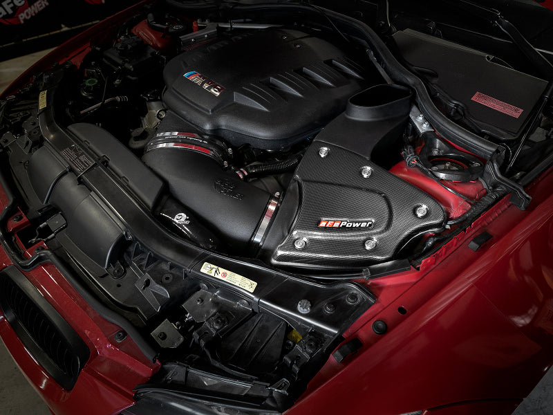 aFe Magnum FORCE Stage-2 Si Pro 5R Carbon Fiber CAI w/Filter 08-13 BMW M3 (E90/92/93) V8-4.0L 54-82952-C 54-82952-C Photo - Mounted