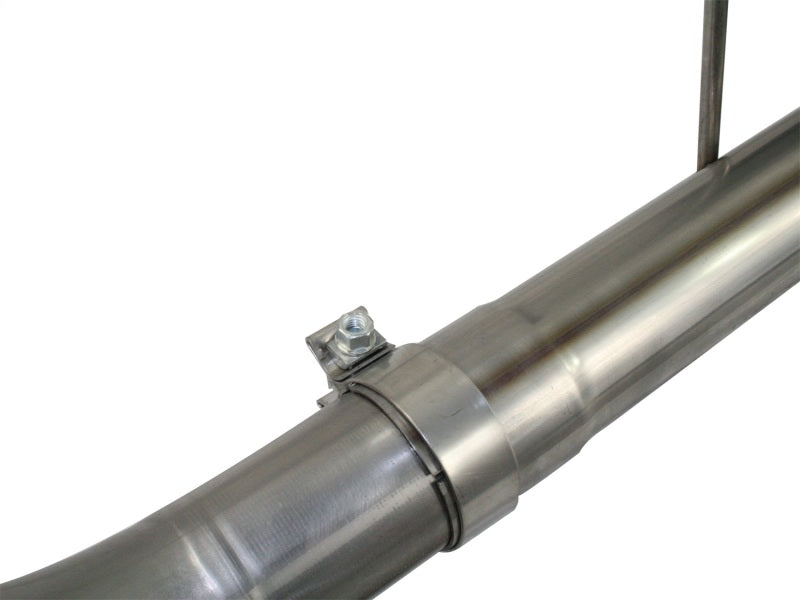aFe MACH Force-Xp 3in Stainless Steel Cat-Back Exhaust System w/Black Tip: 49-46008-B Photo - Unmounted