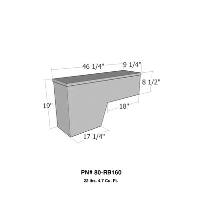 Westin/Brute Pork Chop Tool Box Driver Side 46in - Aluminum 80-RB160 80-RB160 Photo - Primary