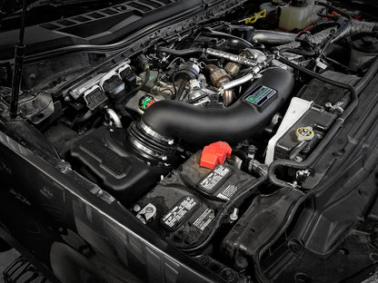 aFe Quantum Pro DRY S Cold Air Intake System 17-18 Ford PowerStroke V8 53-10004D Photo - Mounted