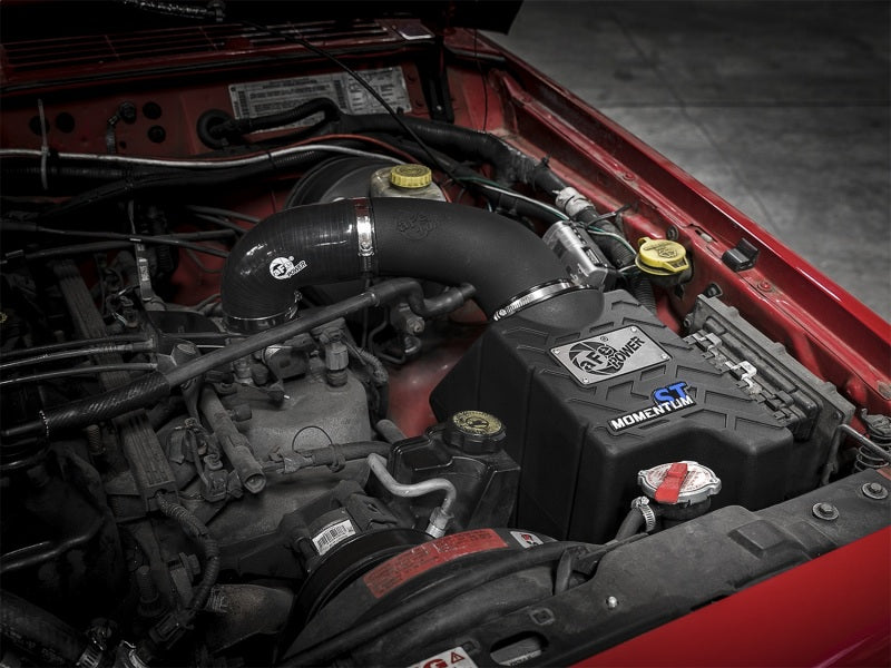 aFe Momentum ST Pro DRY S Cold Air Intake System Jeep Cherokee (XJ) 97-01 51-46209 Photo - Mounted