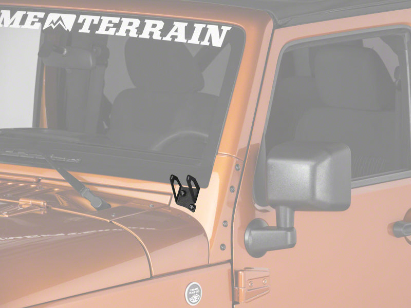 Raxiom 07-18 Jeep Wrangler JK Windshield Mounted Light Brackets J106735 J106735 Photo - Primary